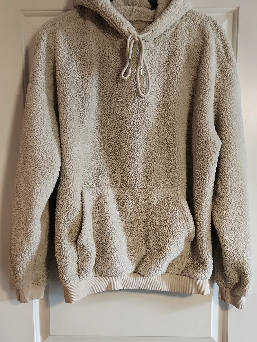 Men's Cream Sherpa Hoodie - Picture 1 of 1